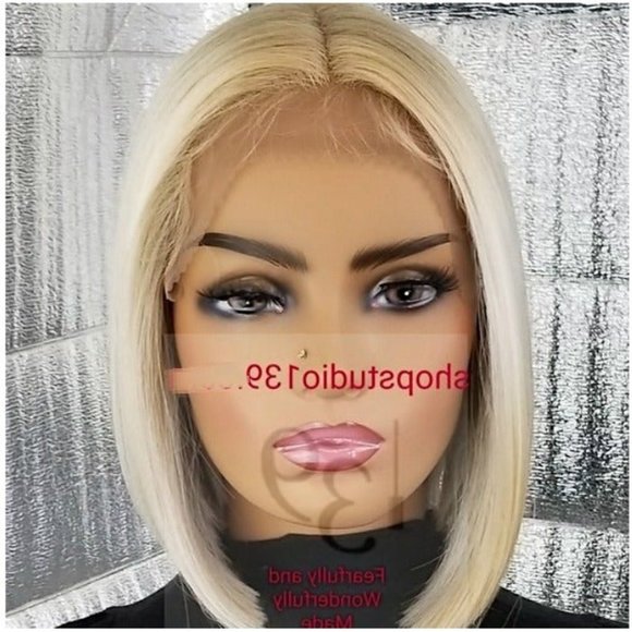 Other - Blond human gold high lighted bob wig